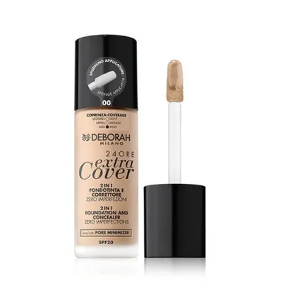 Deborah 24ore Extra Cover 2u1 tekući puder SPF20 00 ivory