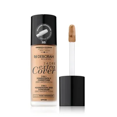 Deborah 24ore Extra Cover 2u1 tekući puder SPF20 05 amber