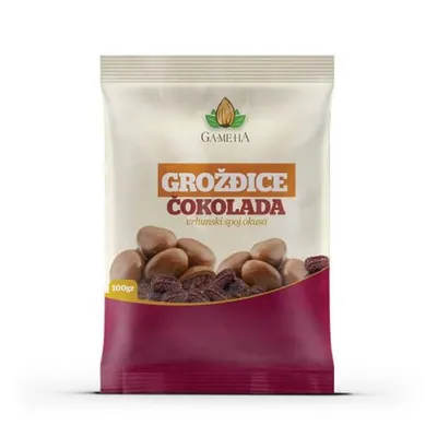 Ga-me-ha čokoladne grožđice 100 g