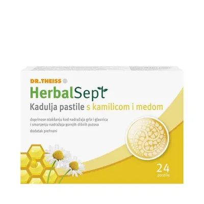 Dr.Theiss Herbalsept pastile kadulja, kamilica i med 24 kom.