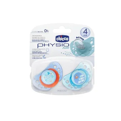 CHICCO LAZA PHYSIO AIR OD SILIKONA   4M PLUS   2 KOM U KUTIJI   PLAVA