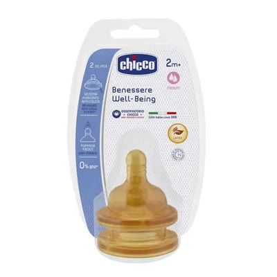 CHICCO CUCLA GIOTTO  KAUCUK  PRILAGODLJIV PROTOK  2M+  2KOM