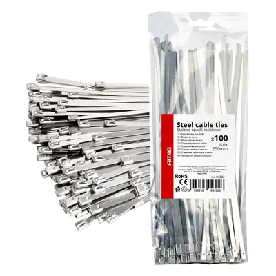 Metalne vezice  za kablove 4.6x250mm  100/1 AMIO