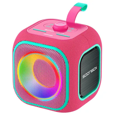 Prijenosni bluetooth zvučnik FM radio SOONBOX S3000MINI rozi