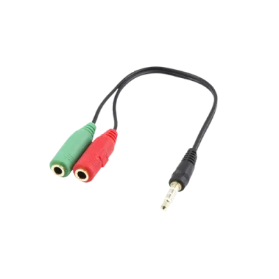 Audio adapter 3.5mm na 2x 3.5mm stereo 20cm