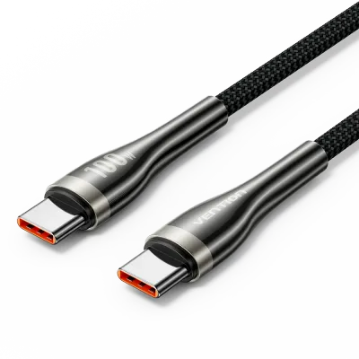Kabal USB-C na USB-C 100W PD VENTION crni 2m
