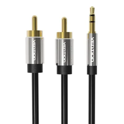Audio kabal AUX na 2X RCA VENTION 1.5m crni
