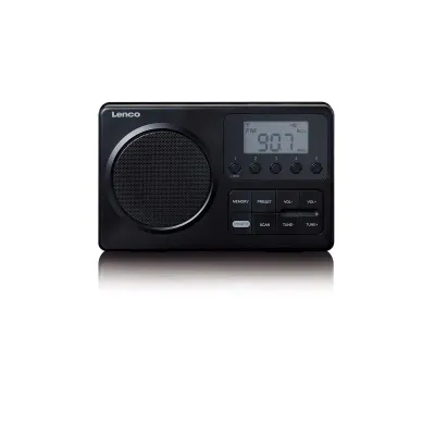 Prijenosni FM radio sa LCD ekranom LENCO MPR-035BK crni