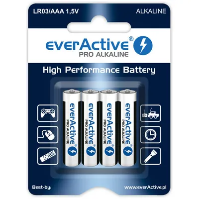 Baterija AAA EVERACTIVE SET 4/1