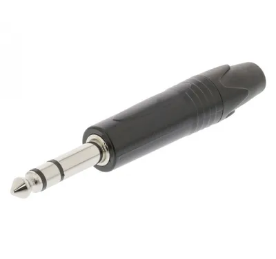Audio konektor 6.35mm stereo muški crni