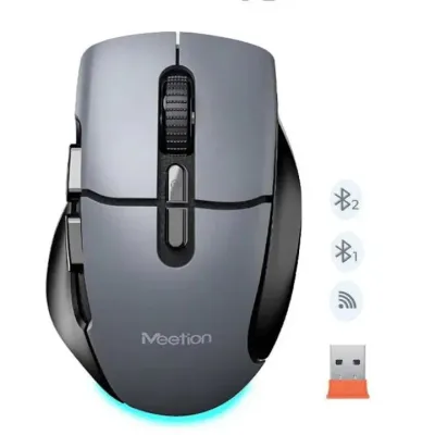 Ergonomski bežični punjivi  bluetooth miš MEETION BTM001 crni