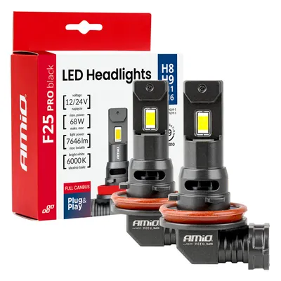 Auto sijalica H8 H9 H11 H1 LED 6000K F25 Pro Canbus AMIO