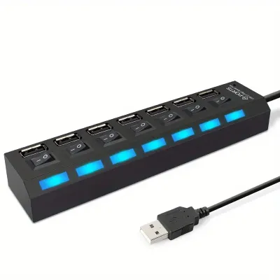 USB HUB 7u1 sa prekidačima 20cm