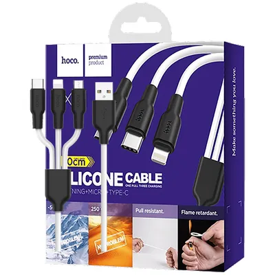 Kabal USB-C na USB Lightning USB-C Micro HOCO 3u1 1.2m