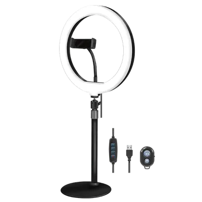 Podesivi LED Ring 25cm sa stalkom i držačem za mobitel LOGILINK