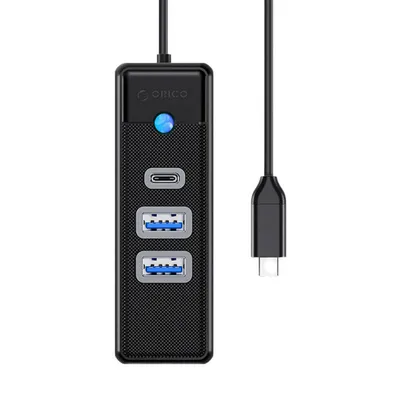 OTG USB-C HUB ORICO PWC2U-C3 3u1 15cm crni