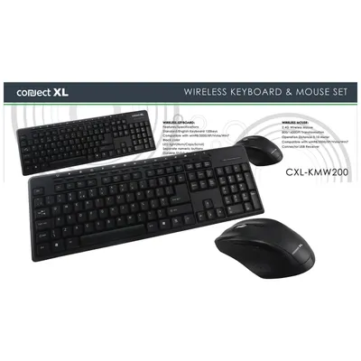 Set bežična tastatura i miš Connect XL CXL-KMW200