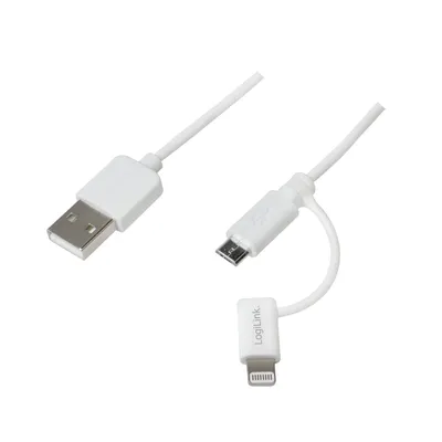 Kabal USB-A na Lightning i USB micro LOGILINK 15cm