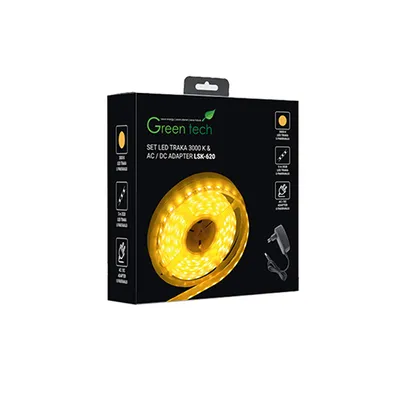 LED traka sa adapterom 4.8W/M 3000K GREEN TECH