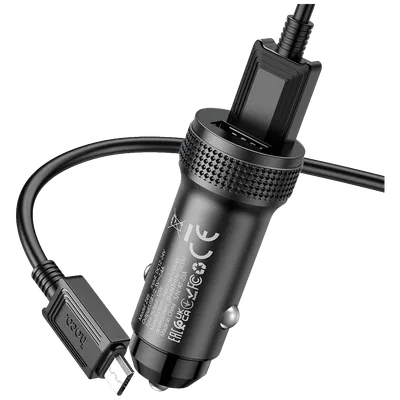 Auto punjač 2x USB-A 12W sa Micro USB kablom HOCO Z49