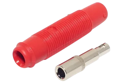 Banana konektor ženski 4mm crveni