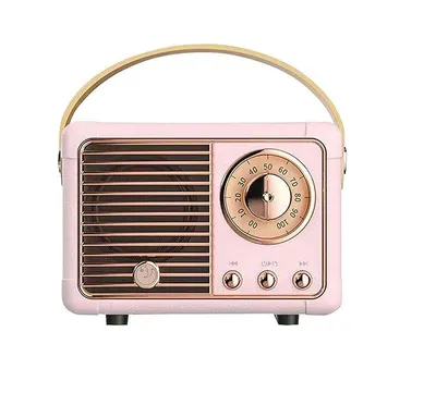 Bežični retro bluetooth mini radio HM11 rozi