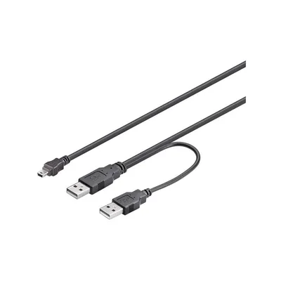 Kabal 2x USB-A 2.0 na mini USB 0.6m GOOBAY