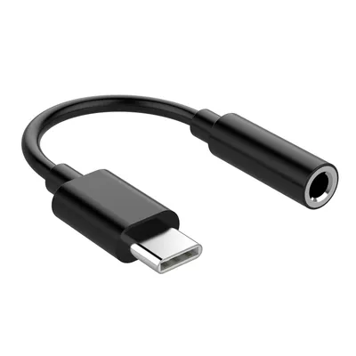 Adapter za slušalice USB-C na AUX crni