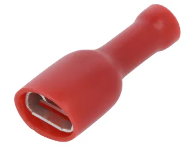 Spojnica za kabal krimp 6.3mm sa izolacijom crvena