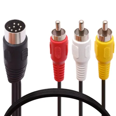 RCA kabal DIN 8pin na 3xRCA 2m