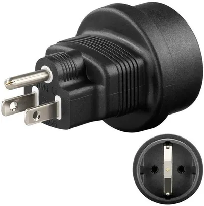 Travel adapter sa EU na USA 10A crni