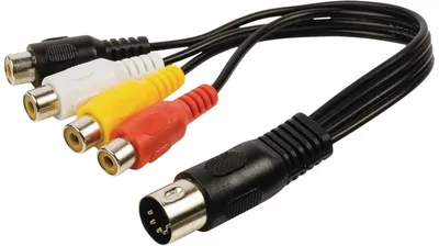 RCA kabal DIN 5pin na 4xRCA 0.2m