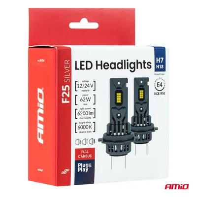 Auto sijalica H7 H18 LED F25 Full Canbus 62W AMIO