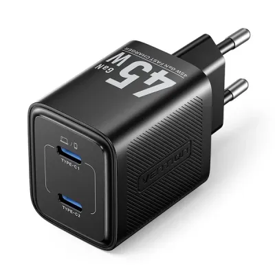 Punjač 2xUSB-C 45W VENTION crni
