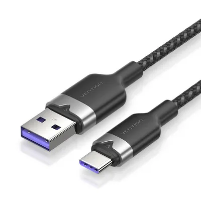 Kabal USB-A na USB-C 100W VENTION 2m crni