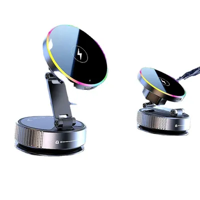 Magnetni rotacijski auto nosač sa MagSafe punjenjem za telefon i RGB svijetlom K5