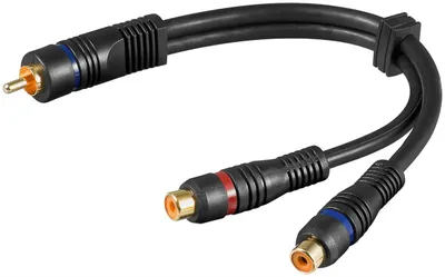 Audio adapter RCA na 2xRCA 20cm