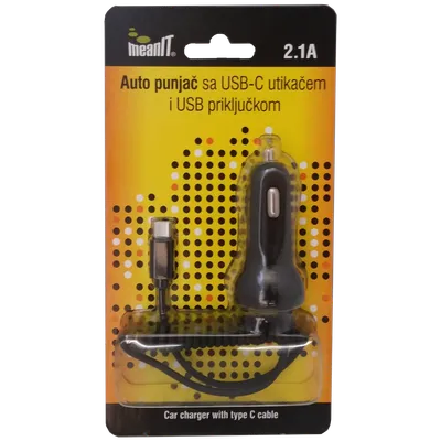 Auto punjač USB-A USB-C MEANIT