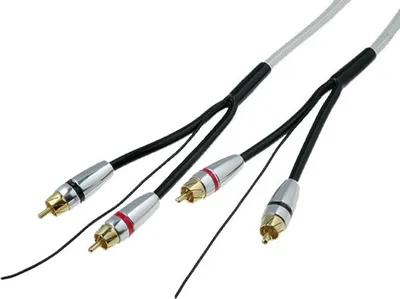 Audio kabal 2xRCA 4CARMEDIA 5m