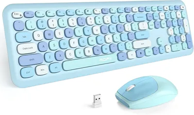Retro set bežična tastatura i miš MOFII 666 plava