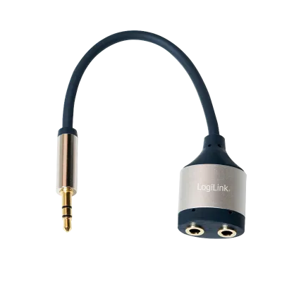 Audio adapter 3.5mm na 2x 3.5mm 18cm