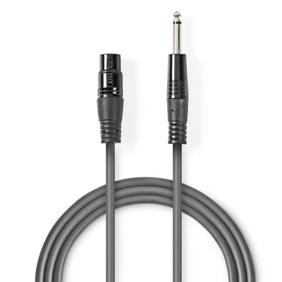 Mikrofonski kabal NEDIS XLR 3PIN na 6.35mm 3m COTH15120GY30