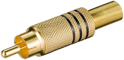Audio konektor RCA CC010B pozlaćeni crni