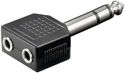 Audio adapter 6.3mm na 2x 3.5mm stereo