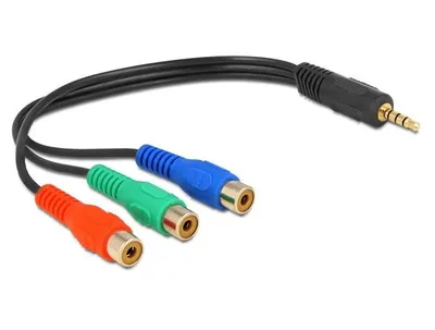 AUX kabal na 3xRCA DELOCK 24cm