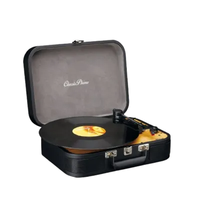 Klasični gramofon u retro koferu sa snimačem LENCO TT-116BK