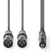Audio kabal 2xXLR 3PIN na 3.5mm 1.5m COTH15310GY15