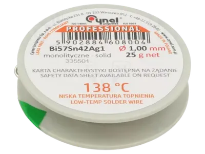 Tinol kalaj za lemljenje CYNEL 1mm 25g