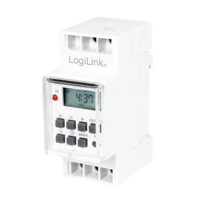 Digitalni sedmični tajmer za DIN šinu 35mm 220-240V 16A LOGILINK