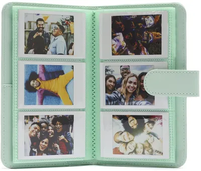 Kožni album za FUJIFILM INSTAX slike mint green